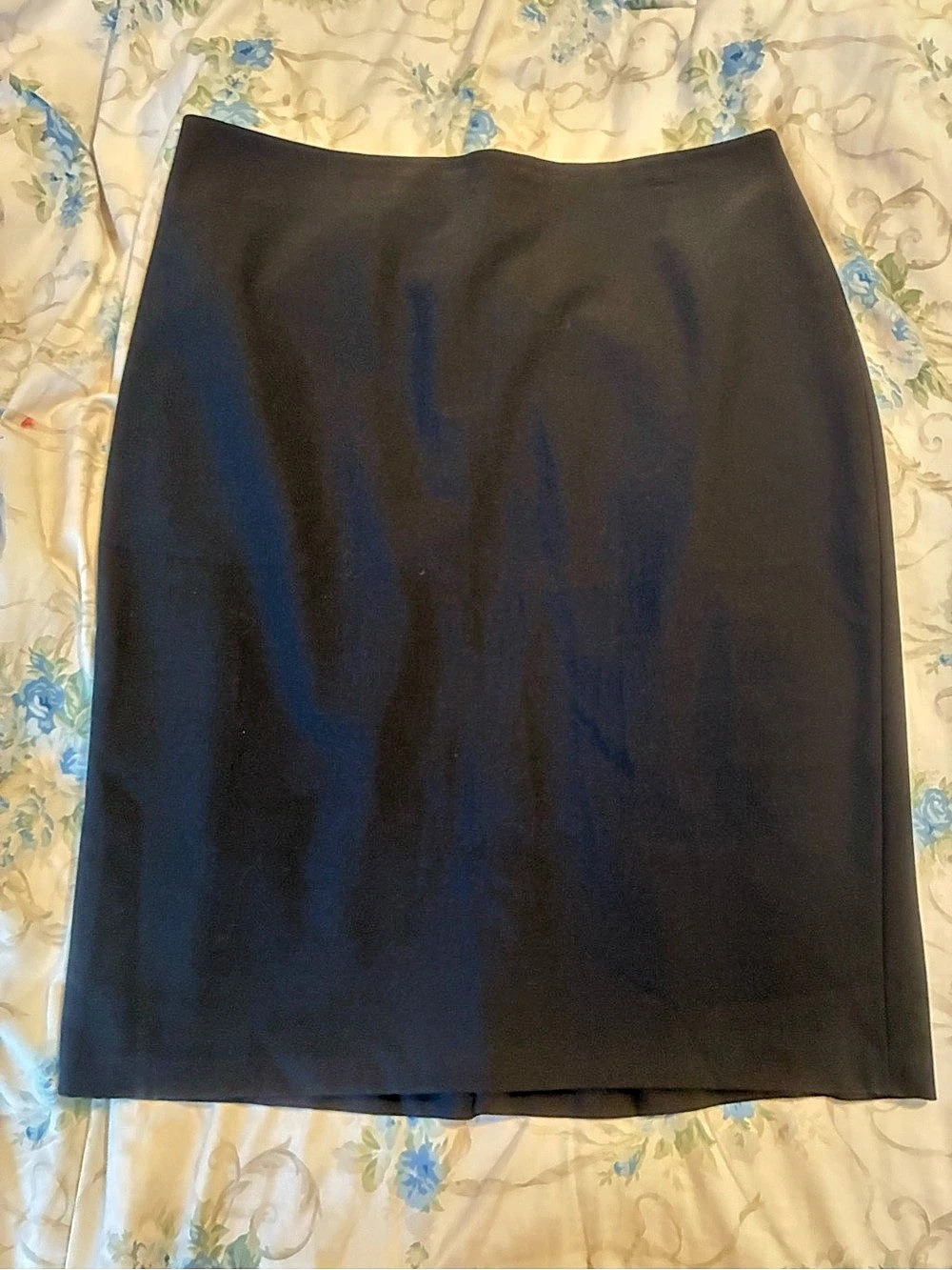 Ann Taylor Wool Blend Black Pencil Skirt Size 10